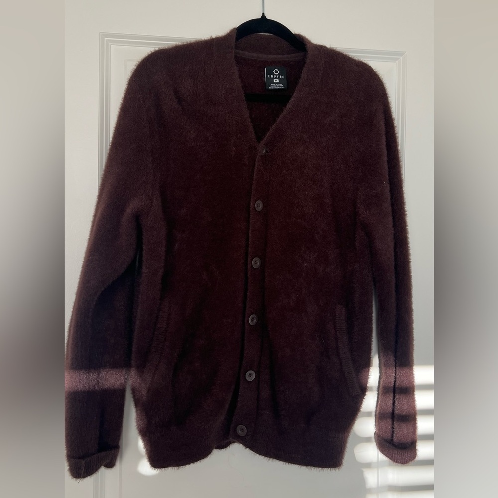 Chocolate Brown Button-Up Cardigan
